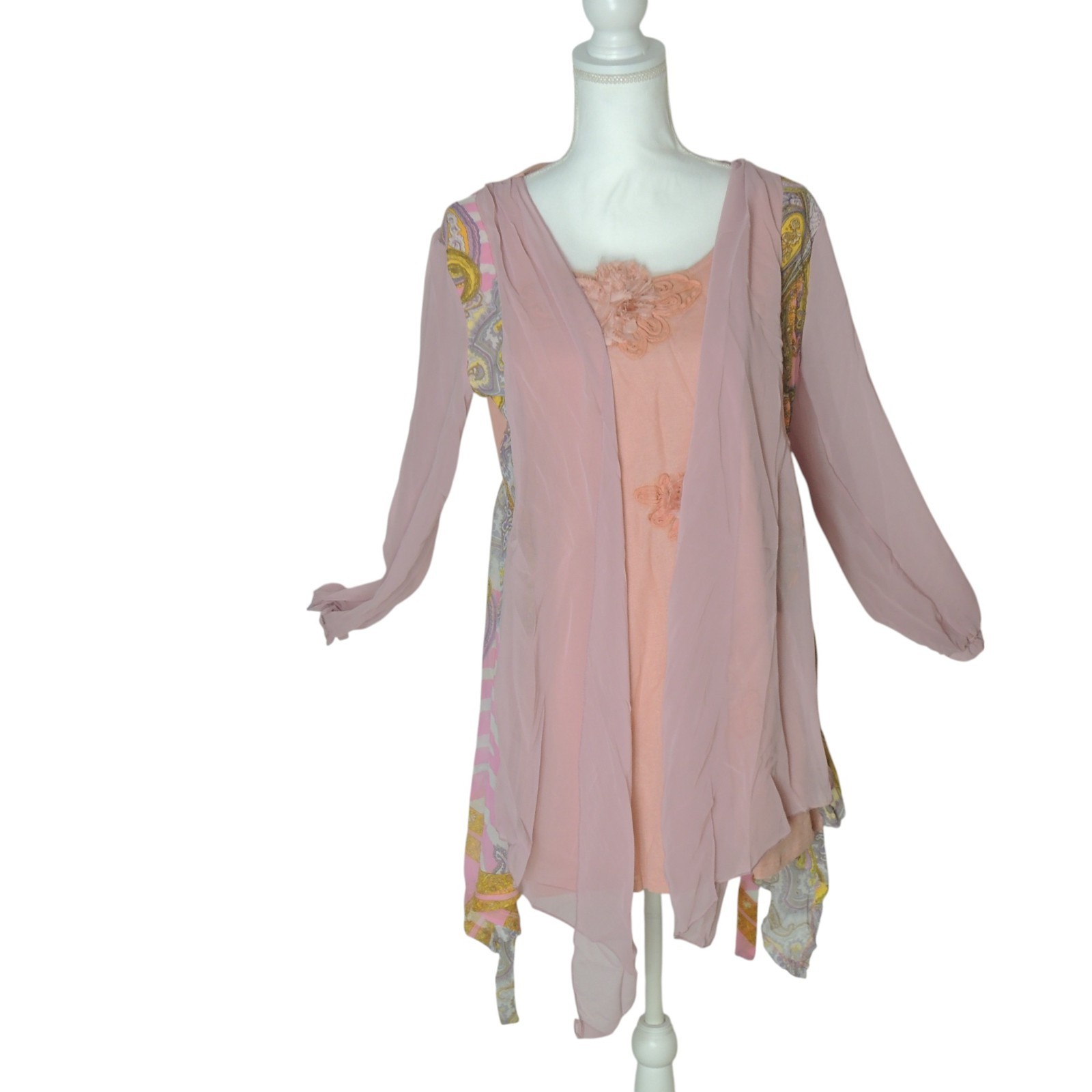 Pretty Angel Pink Mauve Fairy Whimsy Blouse X-Large