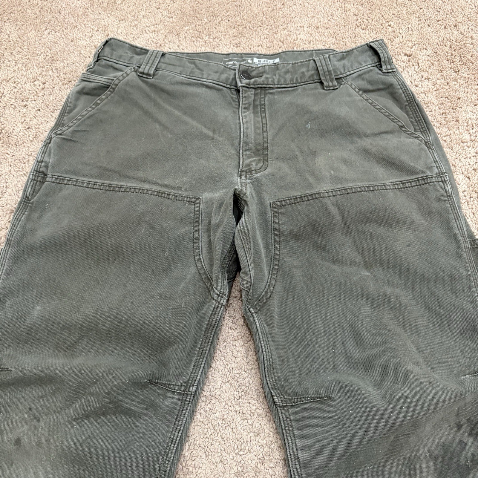 Carhartt Double Knee Workwear Pants Men’s 32×30 Green Carpenter Y2K 102802-217