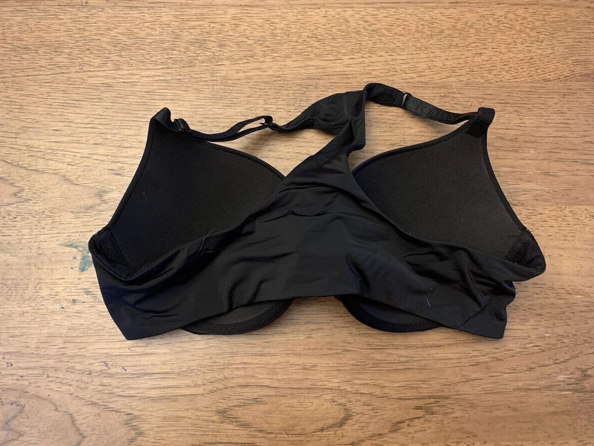 Victoria’s Secret Black Solid 32B T-Shirt Perfect Shape Front Close Push Bra