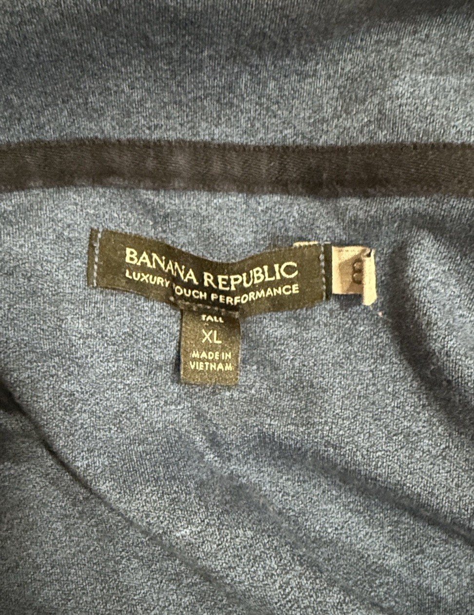 Banana Republic Blue Luxury Touch Performance 1/4 Zip Pullover Sweater – Size XL
