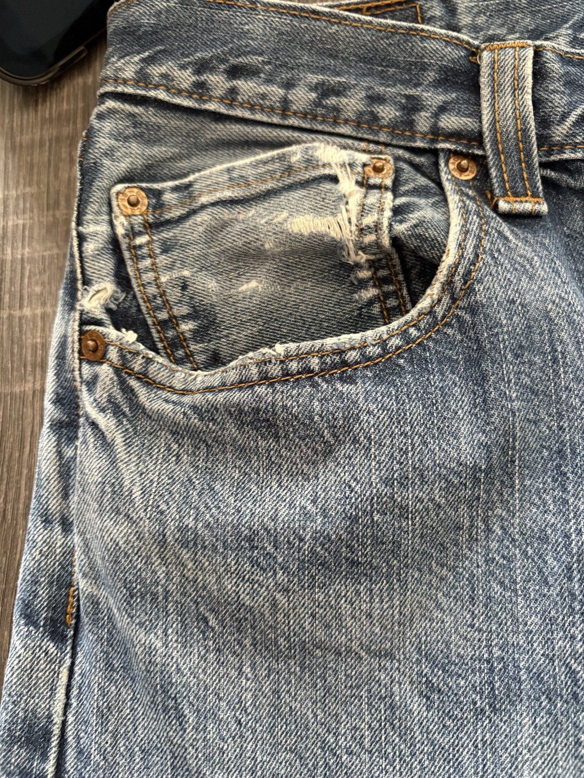 Vintage Levi’s 501 Jeans 34×34 Made in Sri Lanka – Distressed Repair Project