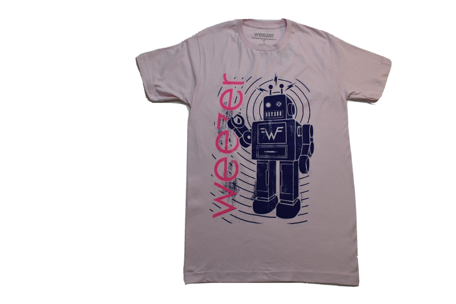 Weezer Mens Robot Graphic Rock Band Cradle Pink Shirt NWT S-2XL