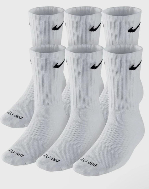 Nike Everyday PLUS Cushioned Training Socks 6 PAIRS WHITE OR BLACK