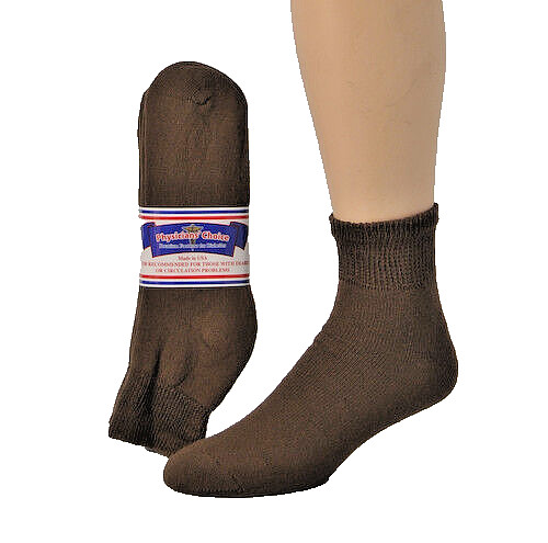 12 Pairs Mens Physicians Choice VENTILATED Diabetic Cotton Ankle Socks 9-12 Shoe