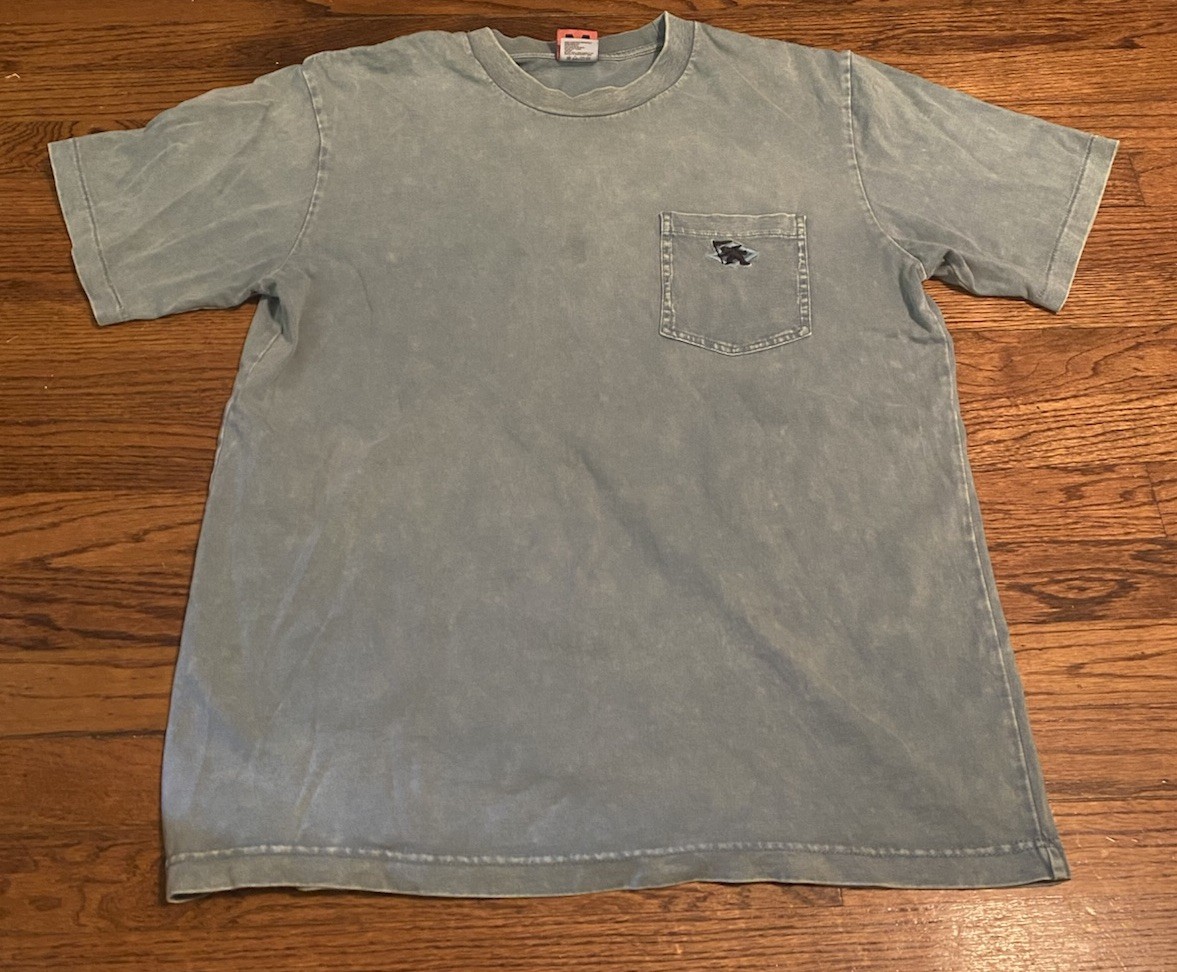 Vintage Gotcha Pocket T-shirt Mens Medium Blue Single Stitch Skateboarding 80s