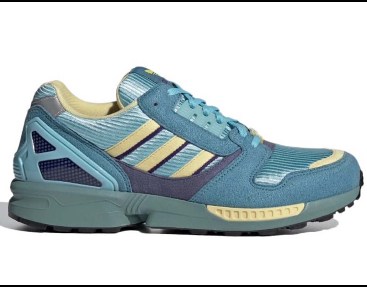 ADIDAS ZX 8000 FY7686 SIZE 47 1/3 BNWT AQUA NEW COLLECTABLE RELEASE ONLY ADIDAS