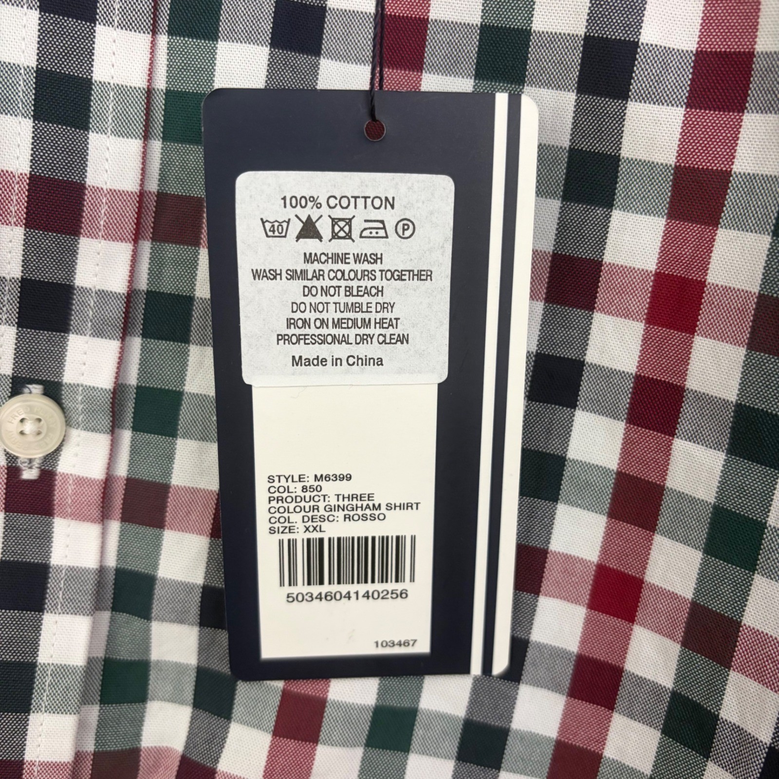 Fred Perry Gingham Shirt Mens XXL Rosso Multi New Short Sleeve Button Down $149