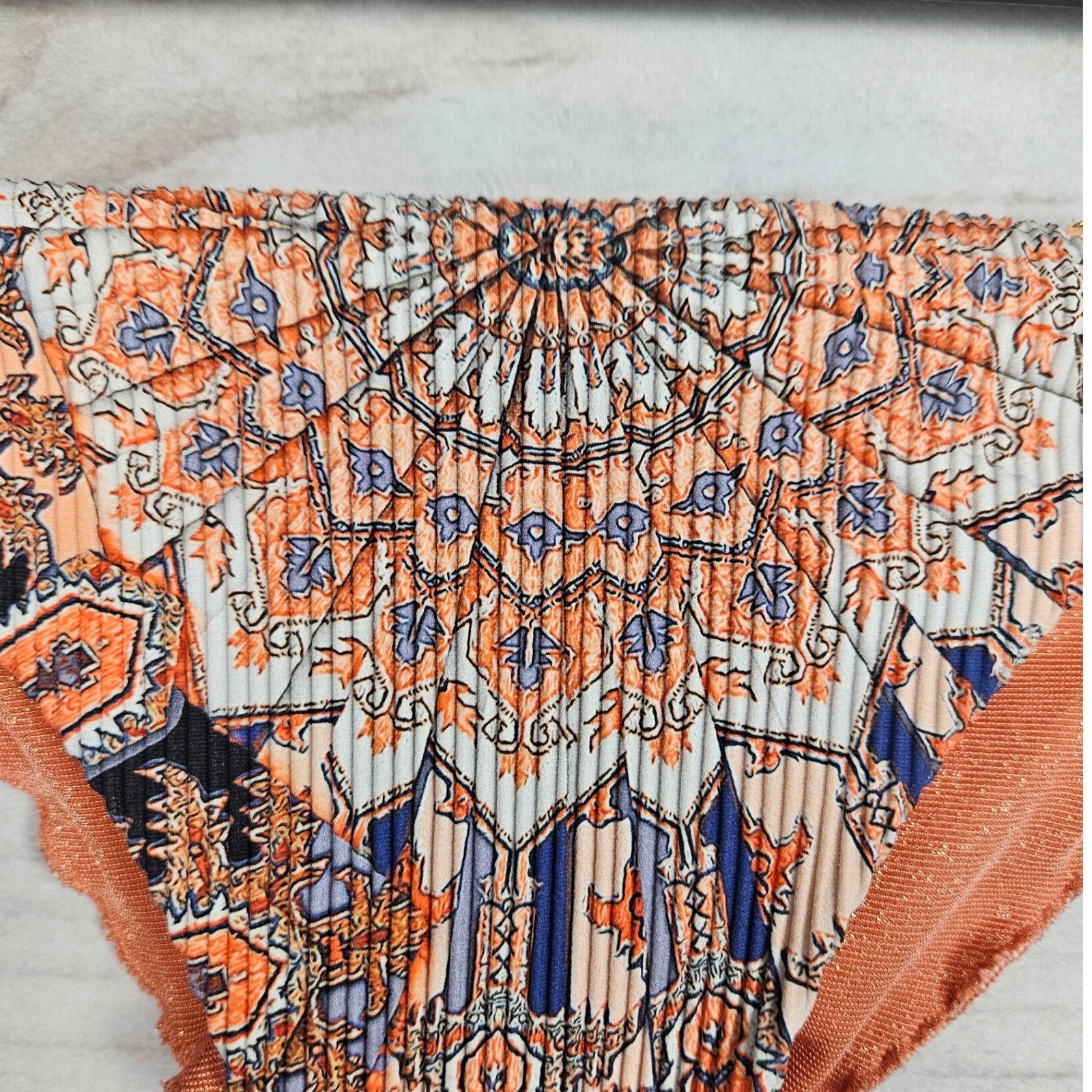 Luli Fama La Reina del Sur Wavey Ruched Tie Bikini Bottom Small