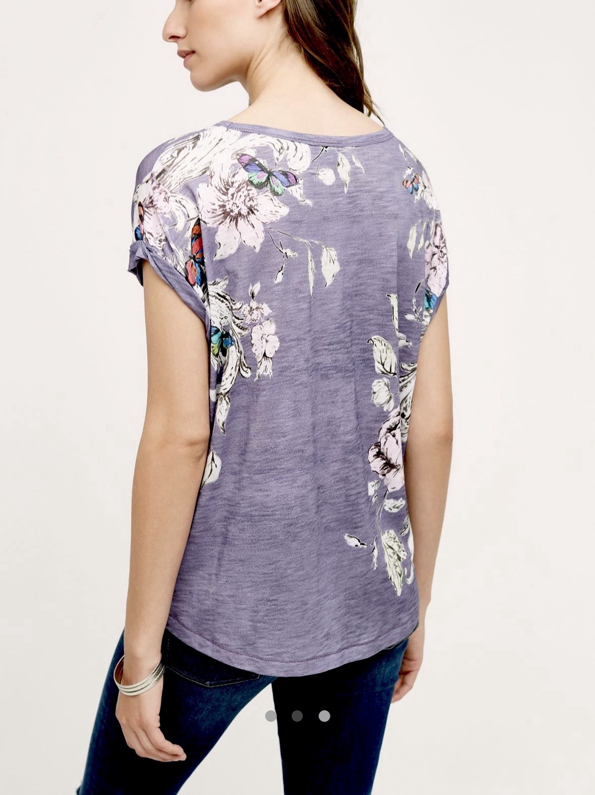 ANTHROPOLOGIE POSTMARK BAROQUE FLORAL TOP L/XL MERMAID WHIMSYGOTH COQUETTE FAIRY