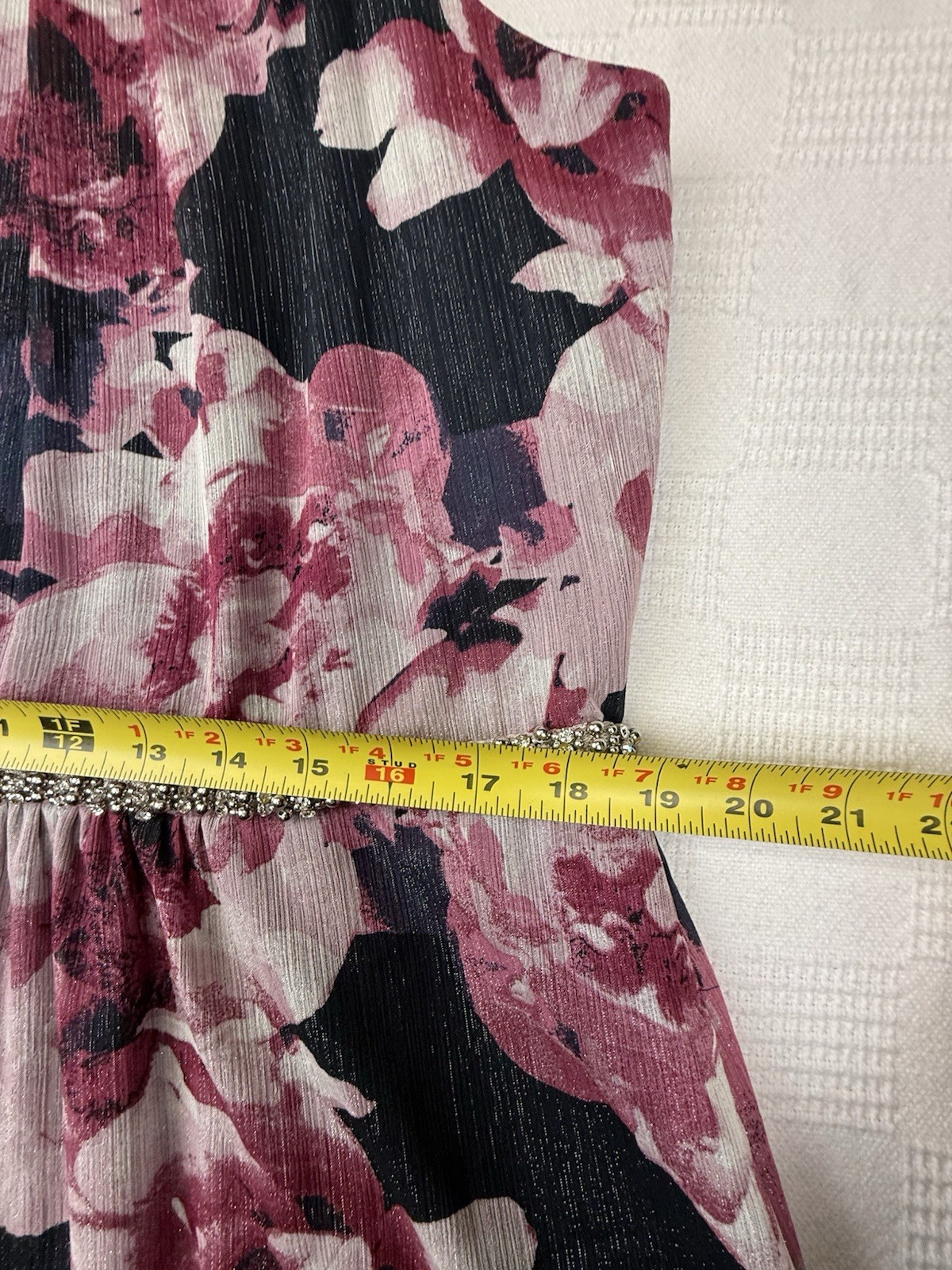 Womens High-Neck Chiffon Floral A-Line Dress Crystals Fairy 18 Wedding Bohemian