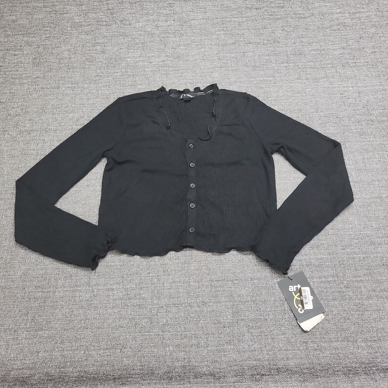 Art Class Girls Button Front Cardigan w Dress Set Black Size Large 10/12