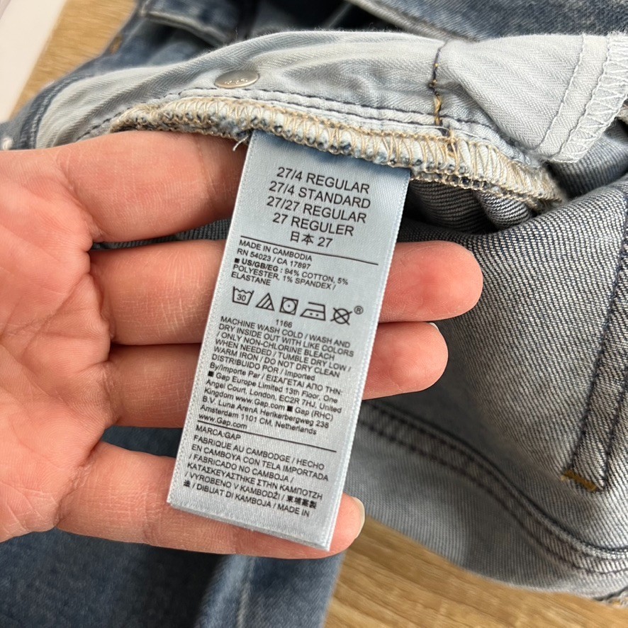 Gap Vintage Slim High Rise Jeans Womens 4 Regular Blue Denim Classic Timeless