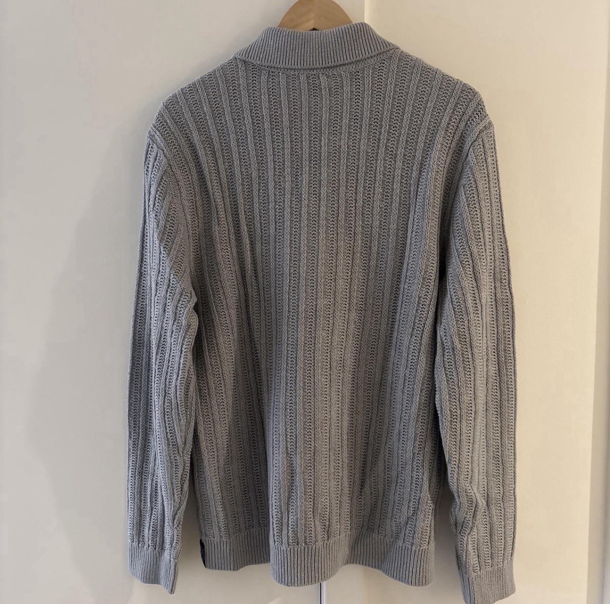 Todd Snyder Linen-cotton Blend Sweater Polo Size Large Grey