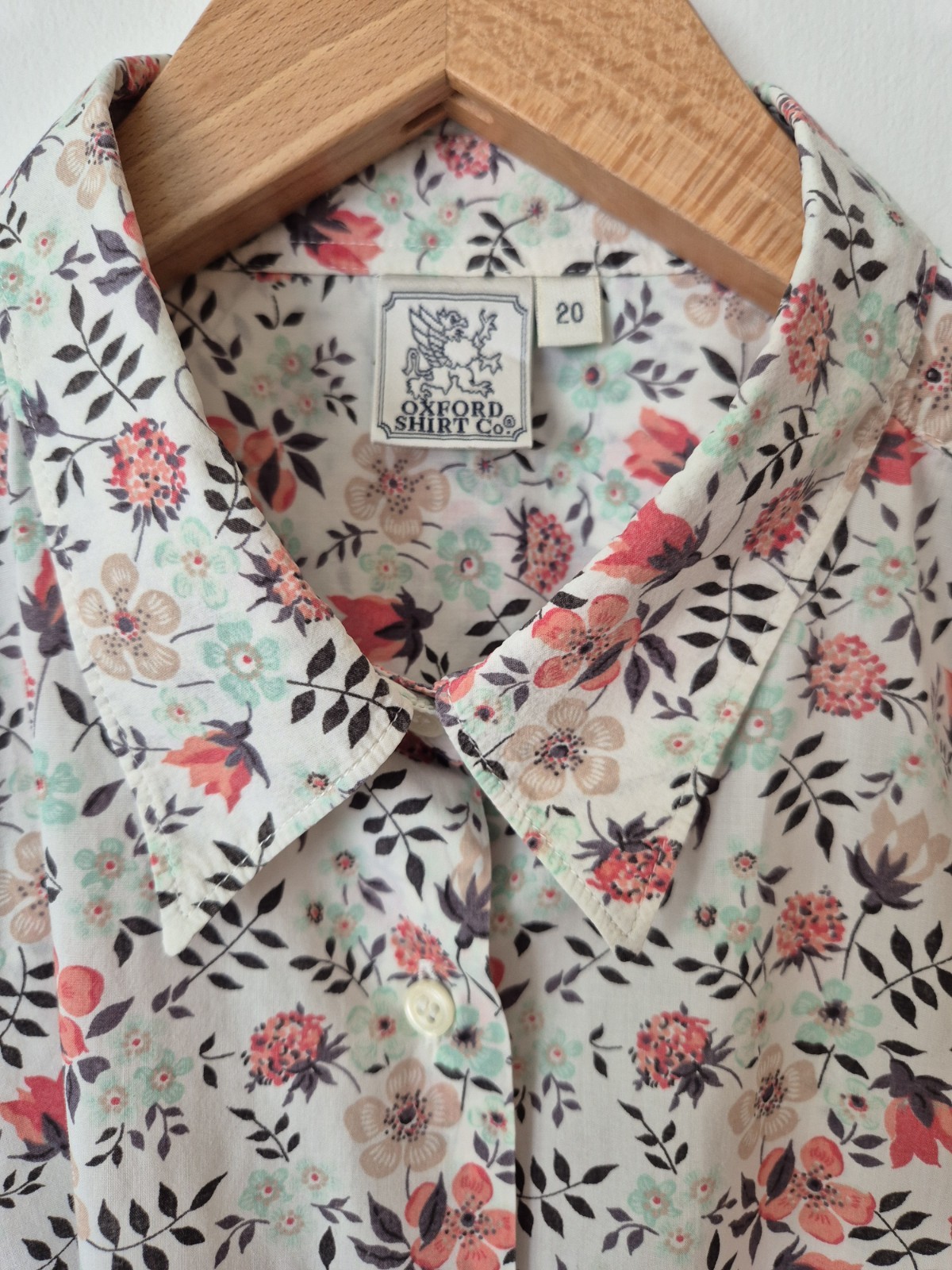 Liberty Tana Lawn Floral 100% Cotton Shirt Size 20 Oxford Shirt Company