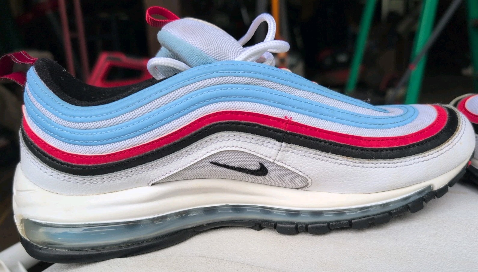 Nike Air Max 97 Gundam Men’s White/Blue/Red/Black Low Top CW6986-100