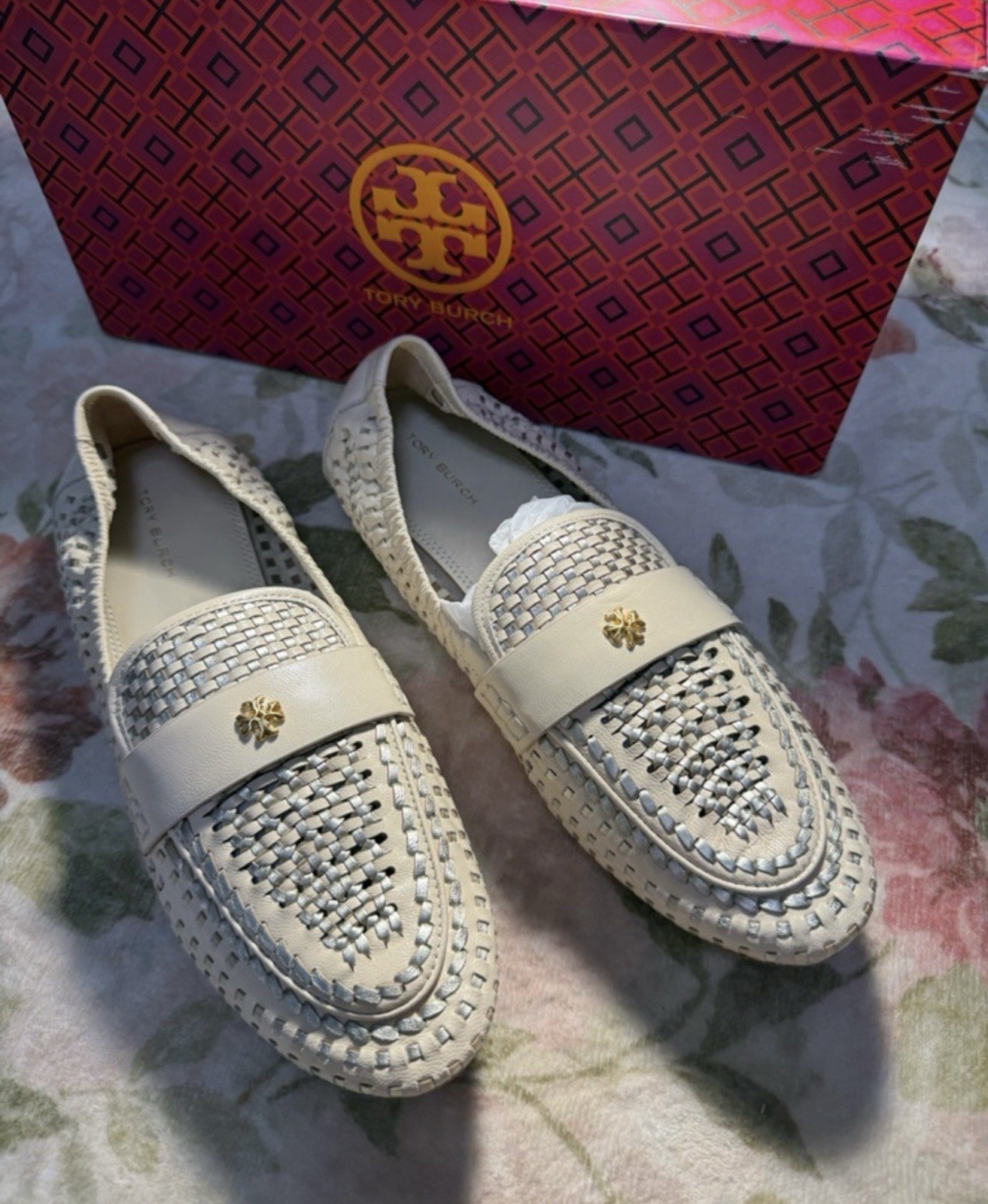 Tory Burch NEW In Box Woven Ballet Loafer Retail $378 Size 8.5