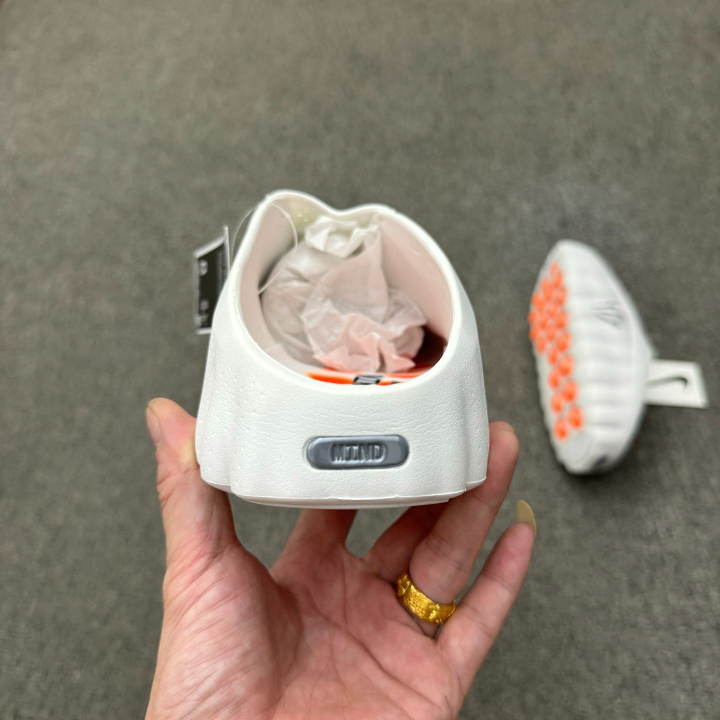 Nike x Travis Scott Mind 001 Triple White Slip-On Clog Slippers