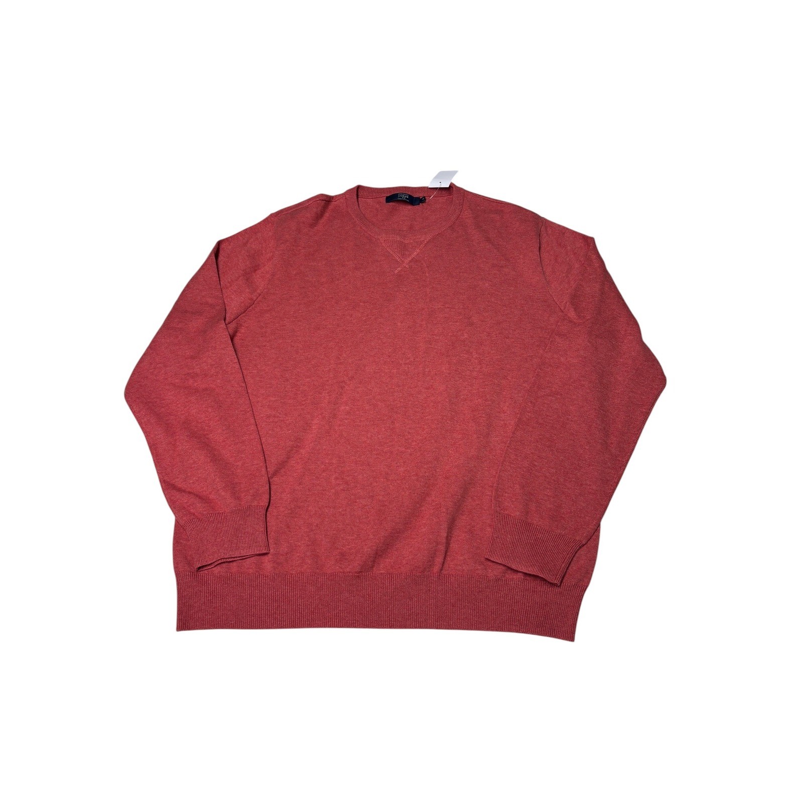 NWT J. Crew Factory Mens XL Red Cotton Crewneck Sweater 09256 Heathered Knit