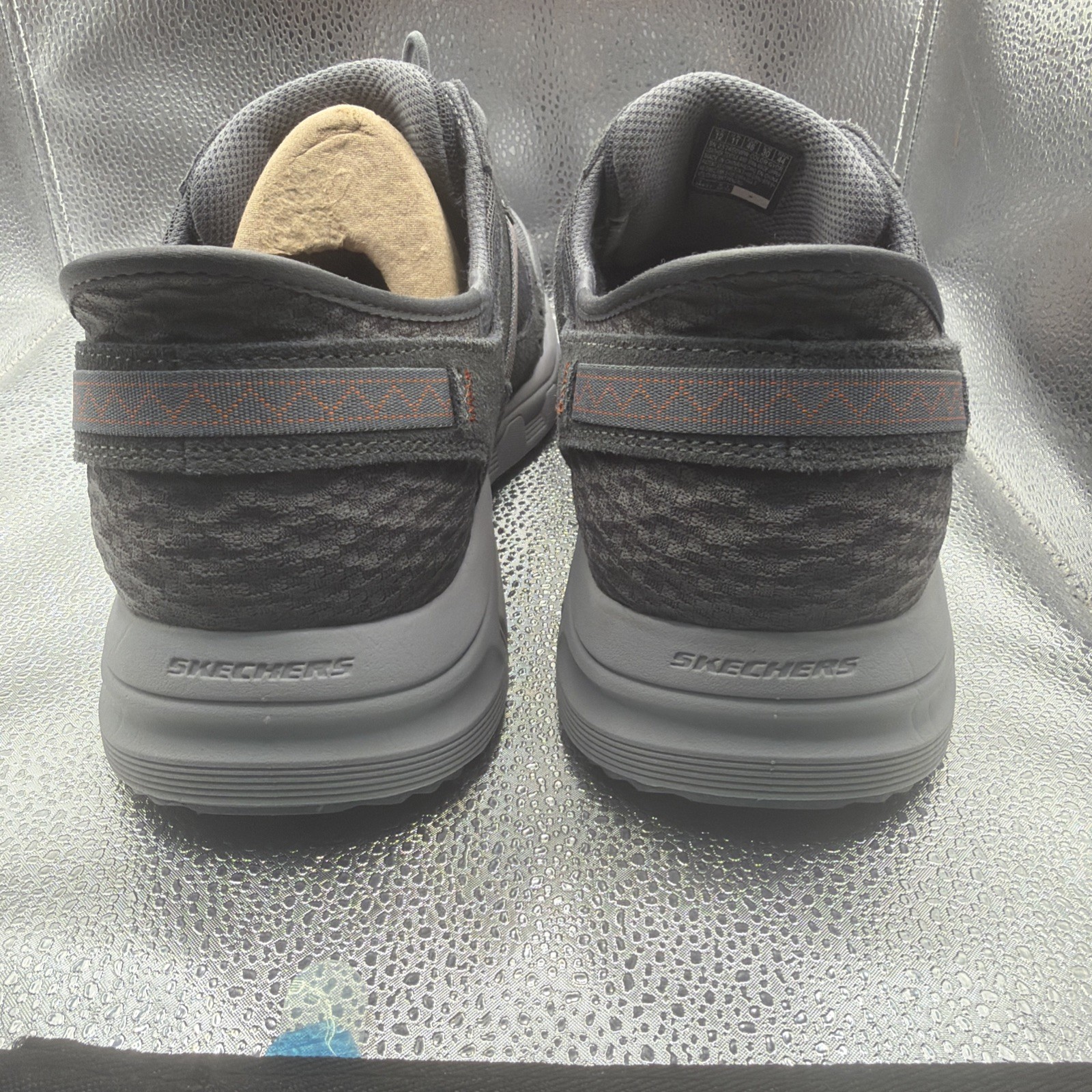 SKECHERS Slip-ins Memory Foam Men’s12 Sneakers Gray Orange