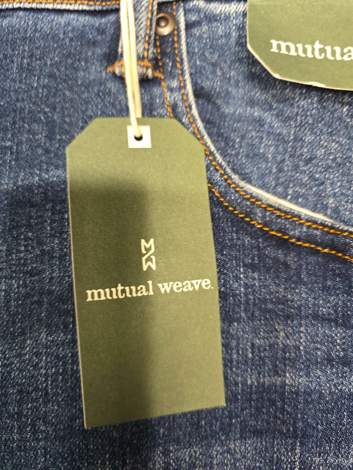 Mutual Weave Womens Jeans 40×32 NWT Blue Skinny Fit Skinny Leg Sits Below Waist