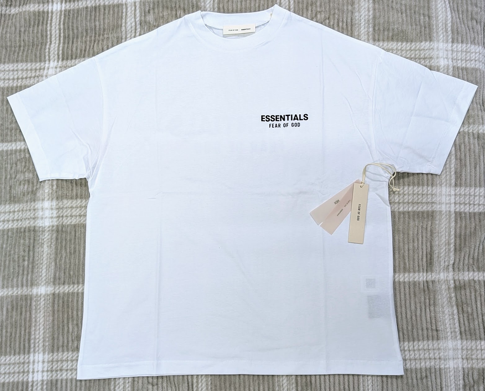 Fear of God Essentials Classic Tee ‘Bright White’ L Size Oversized T-Shirt SS25