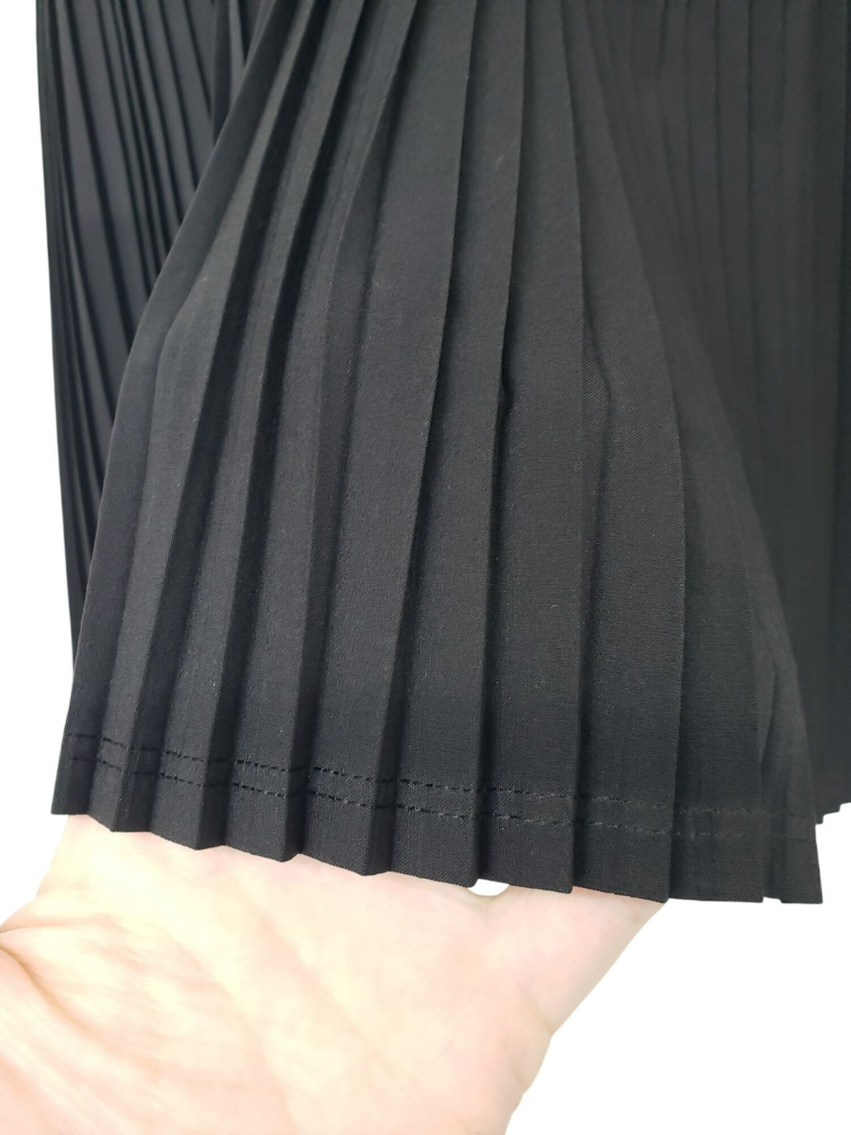 Athleta Black Pleated Skort Wide Waist Band Cell Phone Pocket Large Tall LT