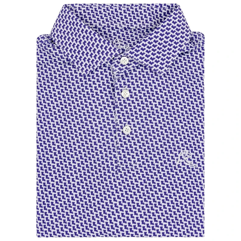 🚀 HOT SIZE M-3XL Rhoback Bayou Polo Louisiana Breathable Stay-Shape Collar 🐊