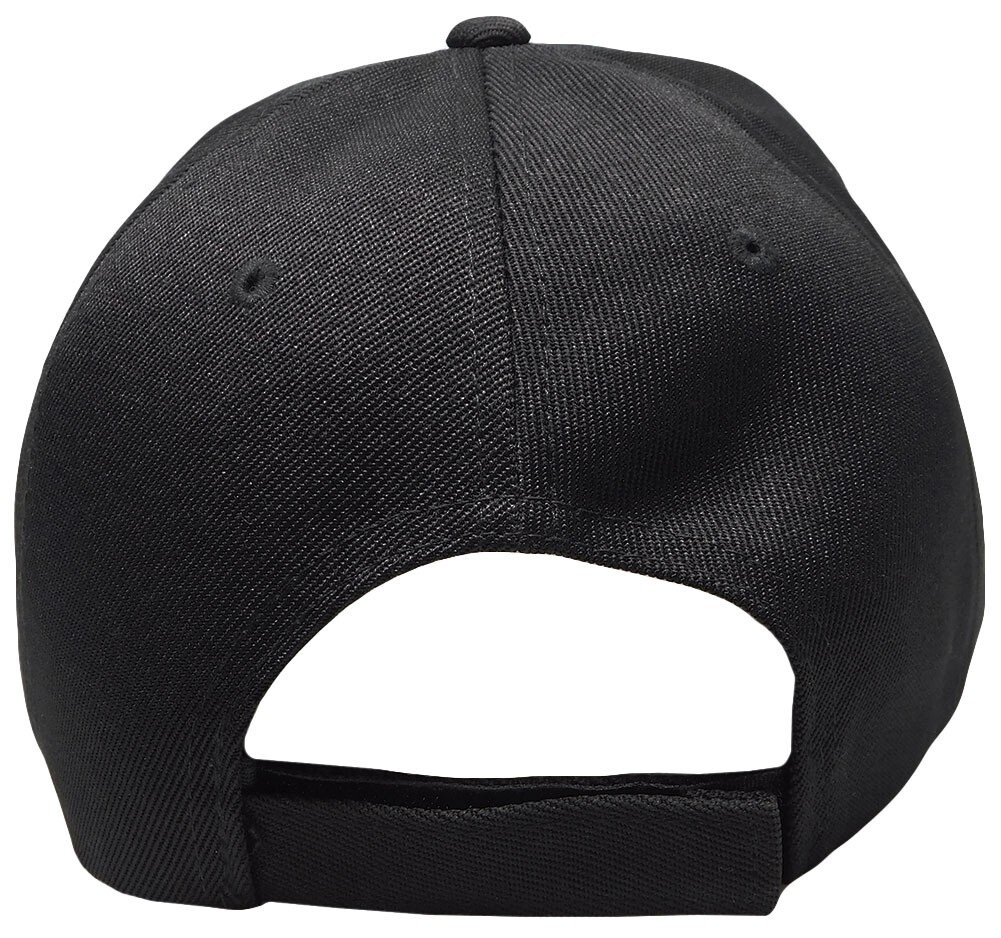 USA American Dark Grey/Black Patch Black Acrylic Adjustable Embroidered Hat Cap