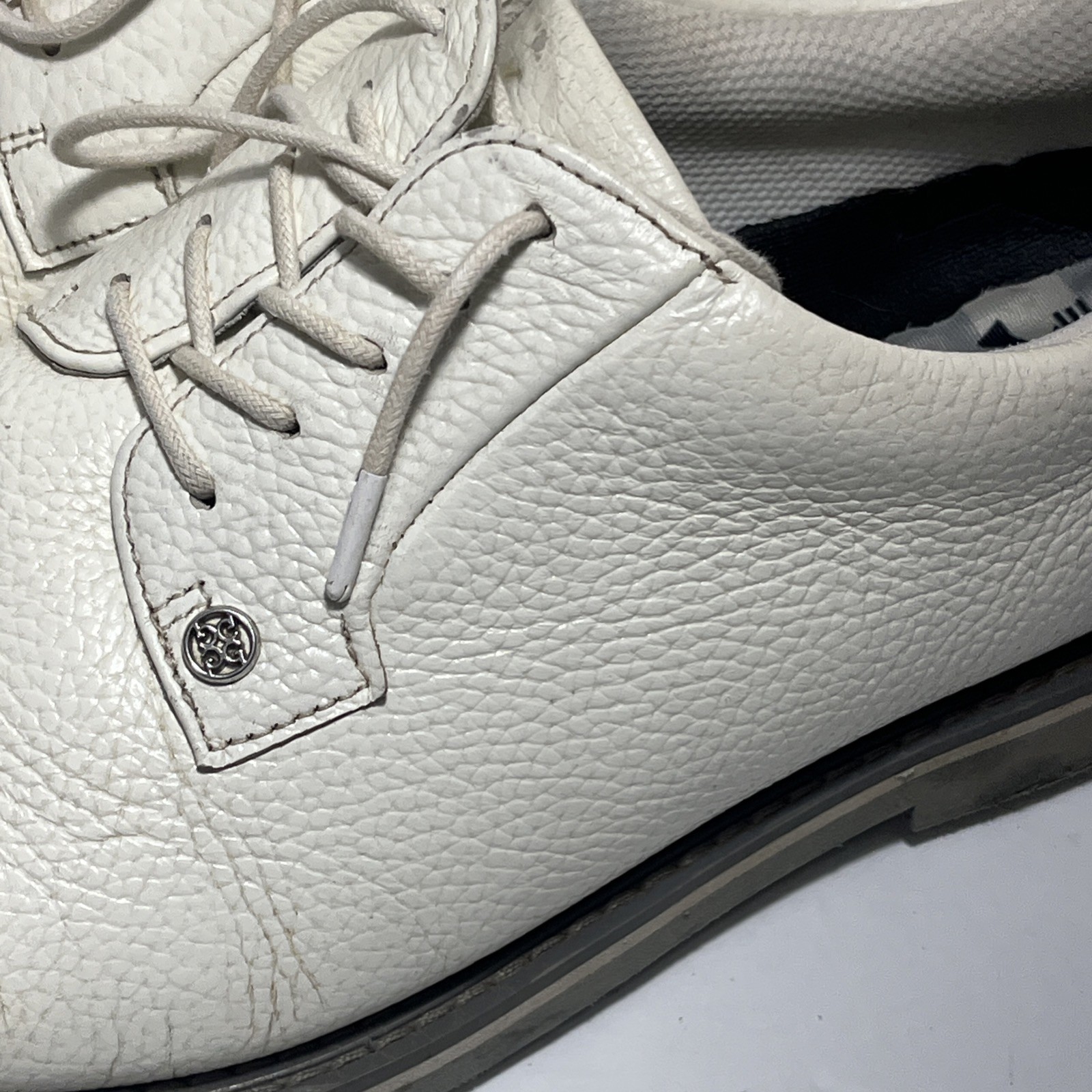 G/FORE Pebble Leather Golf Shoes White CGMF000001 Size 12