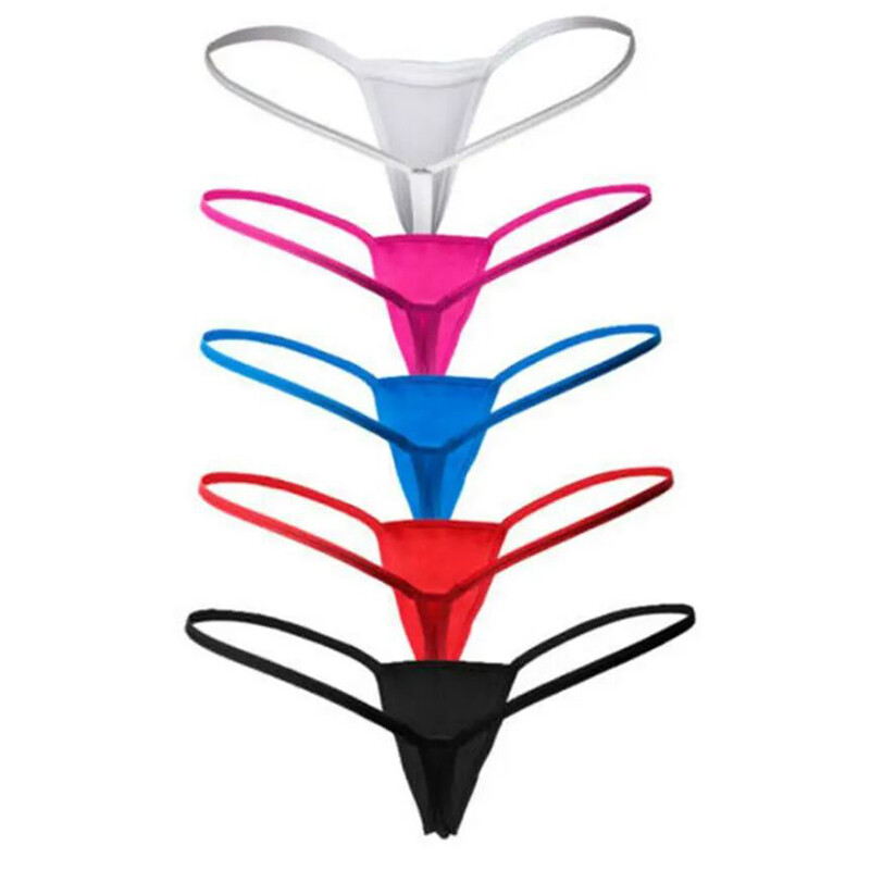 5 Pack Lot Mini G-String Underwear Women Sexy Thong Panties Micro Lingerie Panty