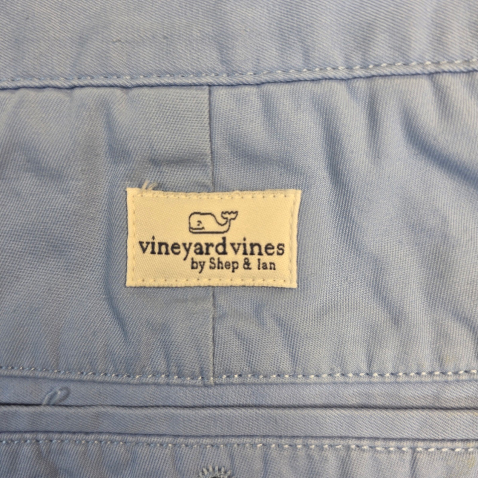 Vineyard Vines Mens 36 Light Blue Cotton Chino Shorts 9 Inch Inseam Classic Fit