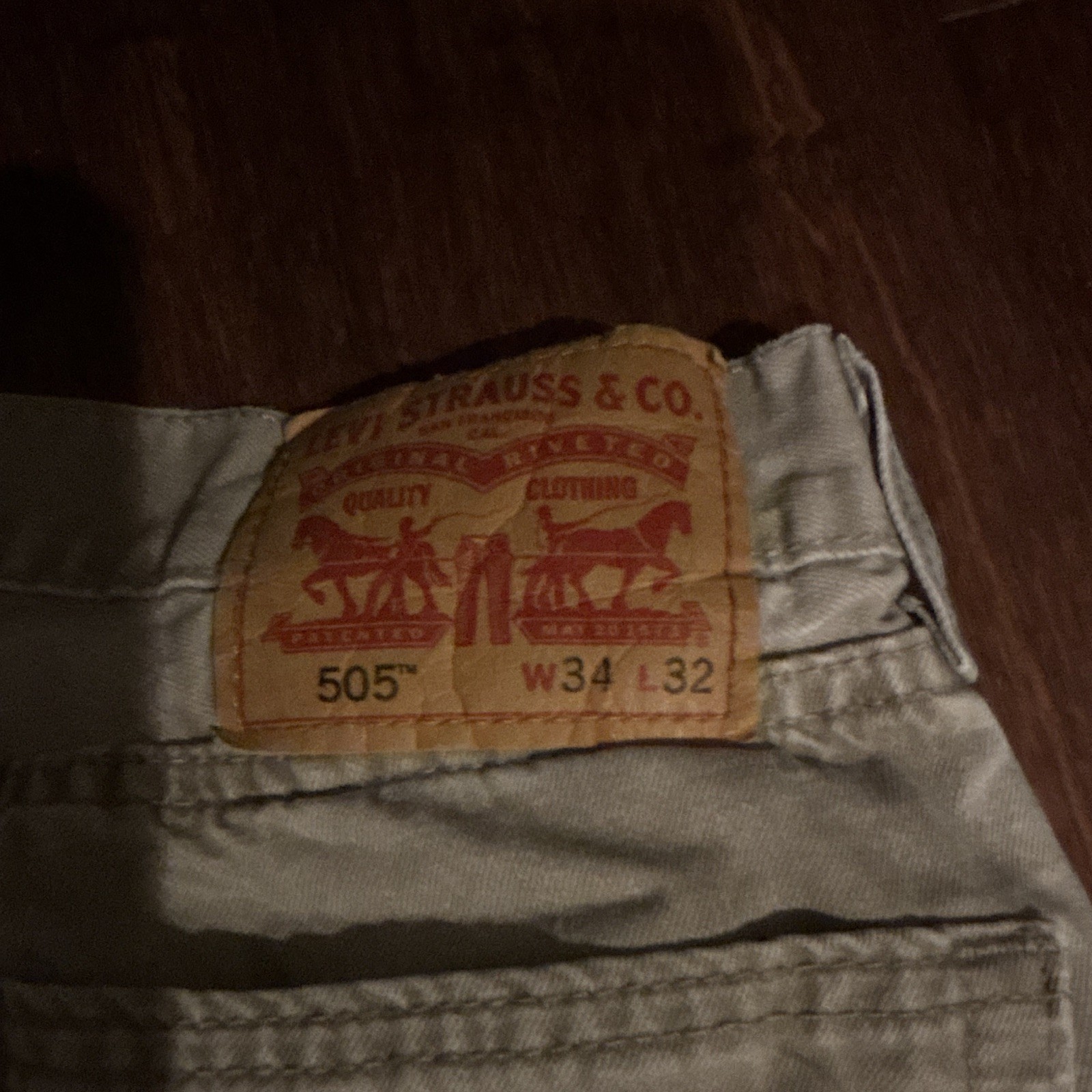 Levi’s Men’s 505 Straight Beige Light Wash Cotton Denim Jeans 5-Pocket Zip