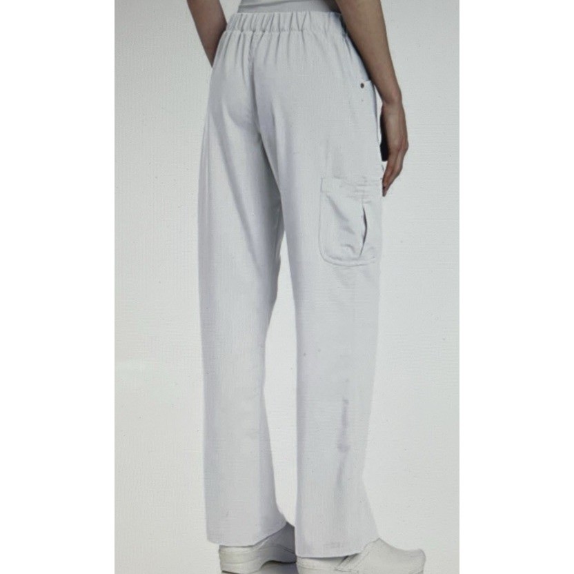 Urbane Ultimate Womens Bailey Cargo Scrub Pant Size Petite Medium PM White F30