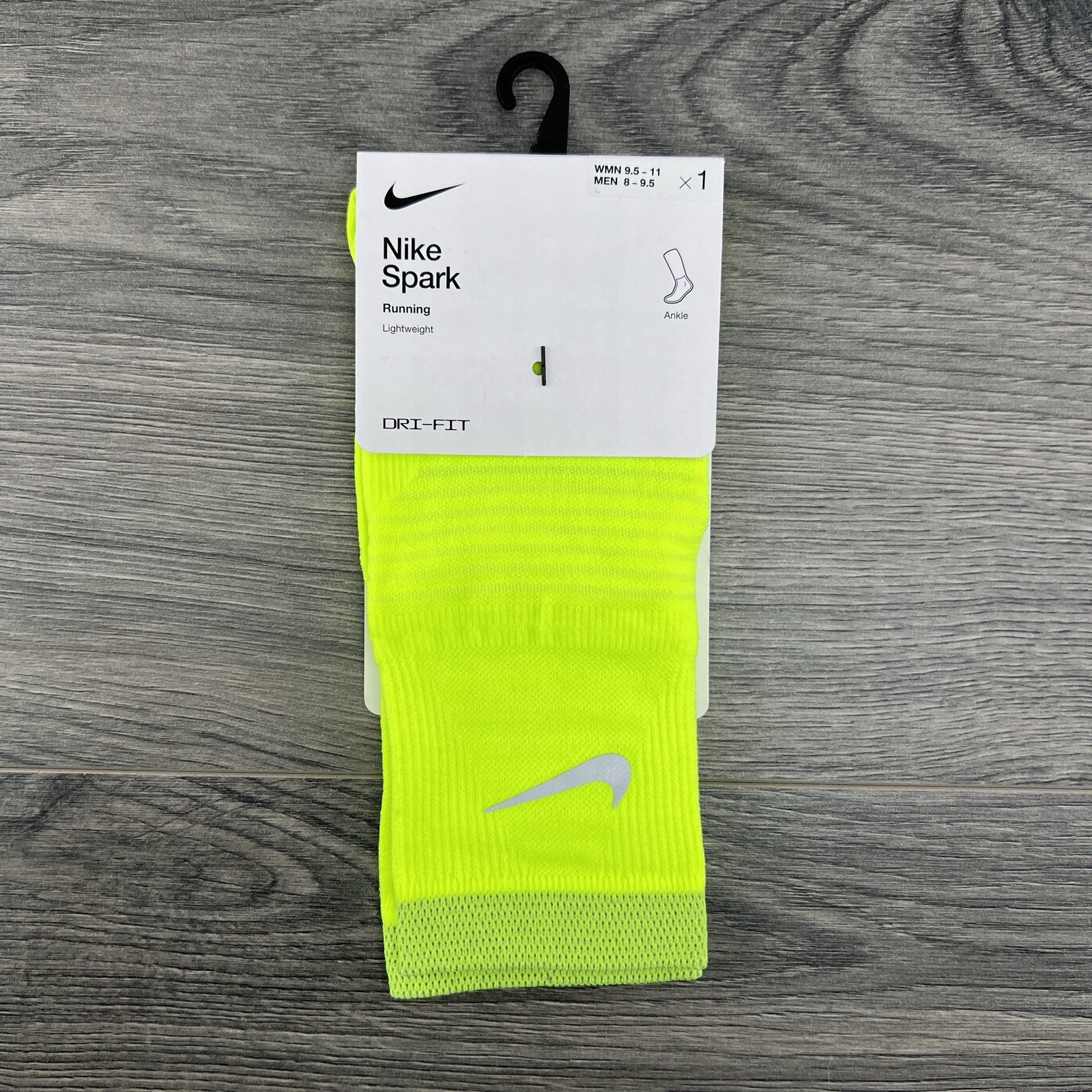 Nike Spark Lightweight Ankle Running Socks Size Medium 8 – 9.5 Mens Green