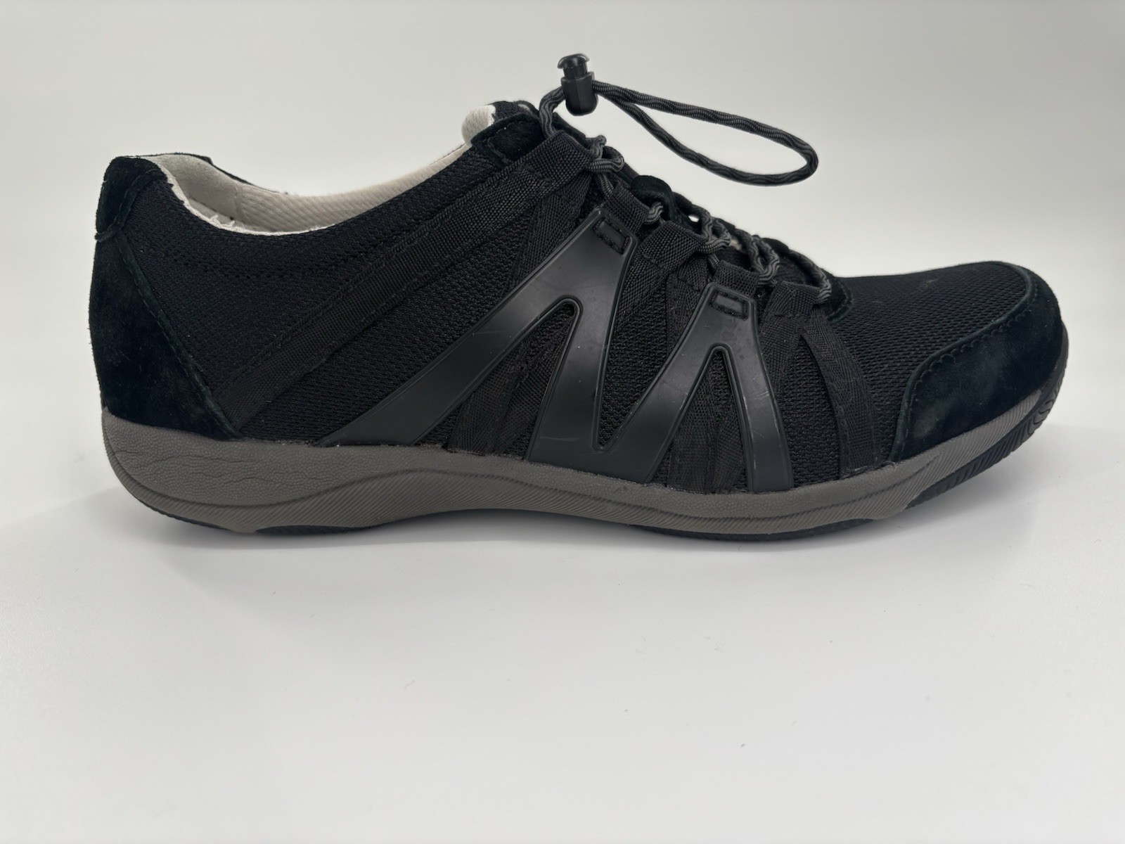 Dansko Women’s Henriette Comfort Support Sneaker Black Leather Suede EU 38
