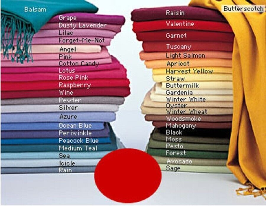 Pashmina 100% Cashmere SCARF 75x200cm Solid Unisex SHAWL Choose from 400 Colors