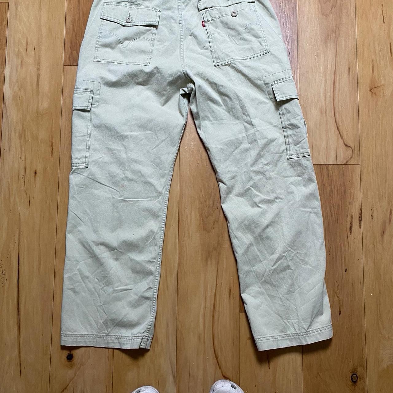 Levi’s Levi Cargo Cream Pants 38X32 Utility Loose Fit Outdoors Workwear