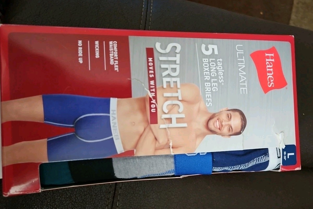 Hanes CFFBC3 Ultra Soft Stretch Boxer Brief – 3 Pack size L