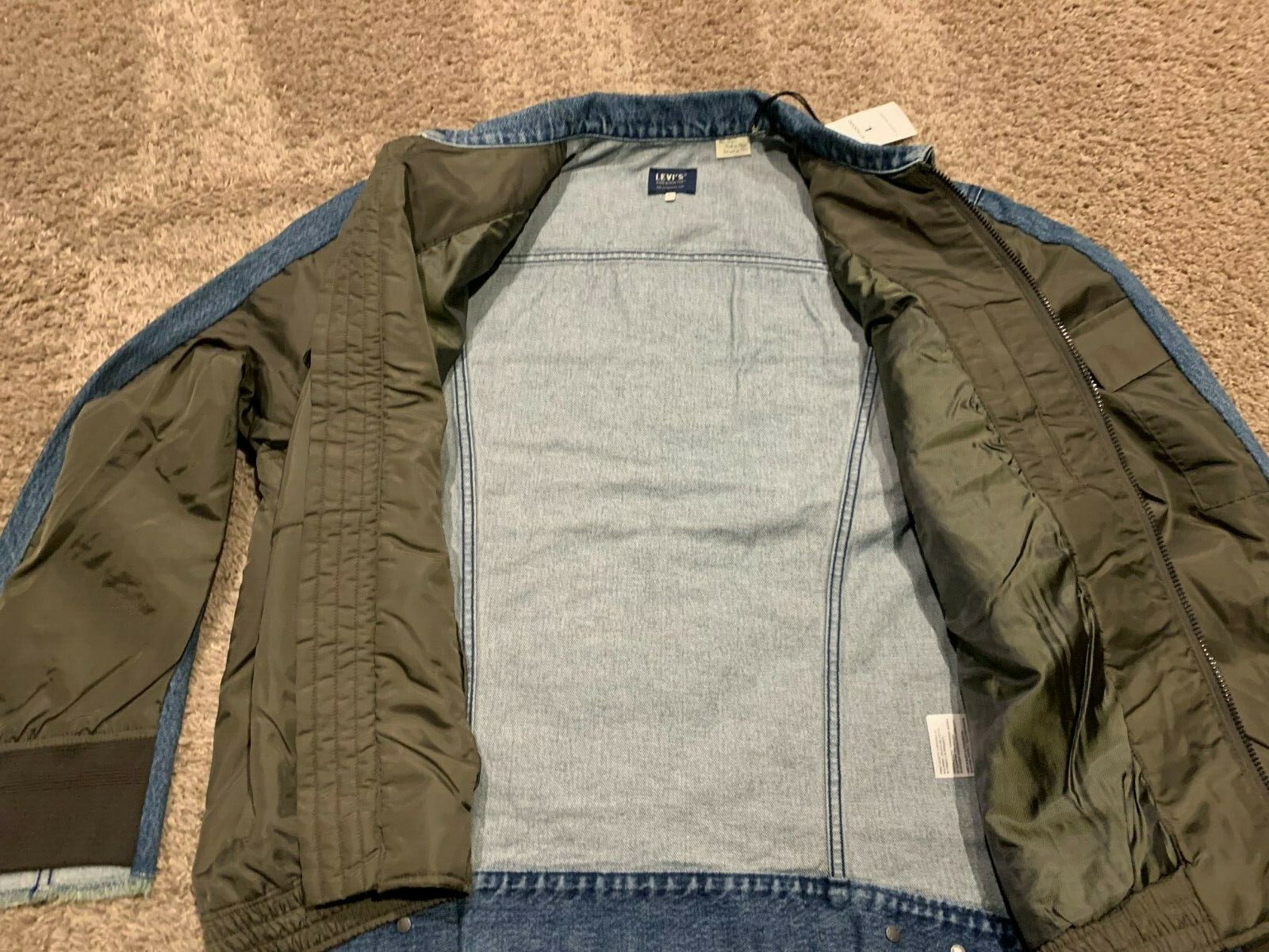 Levi’s Made & Crafted Spliced Bomber Trucker Jacket Men’s Large NWT RT$498 B12