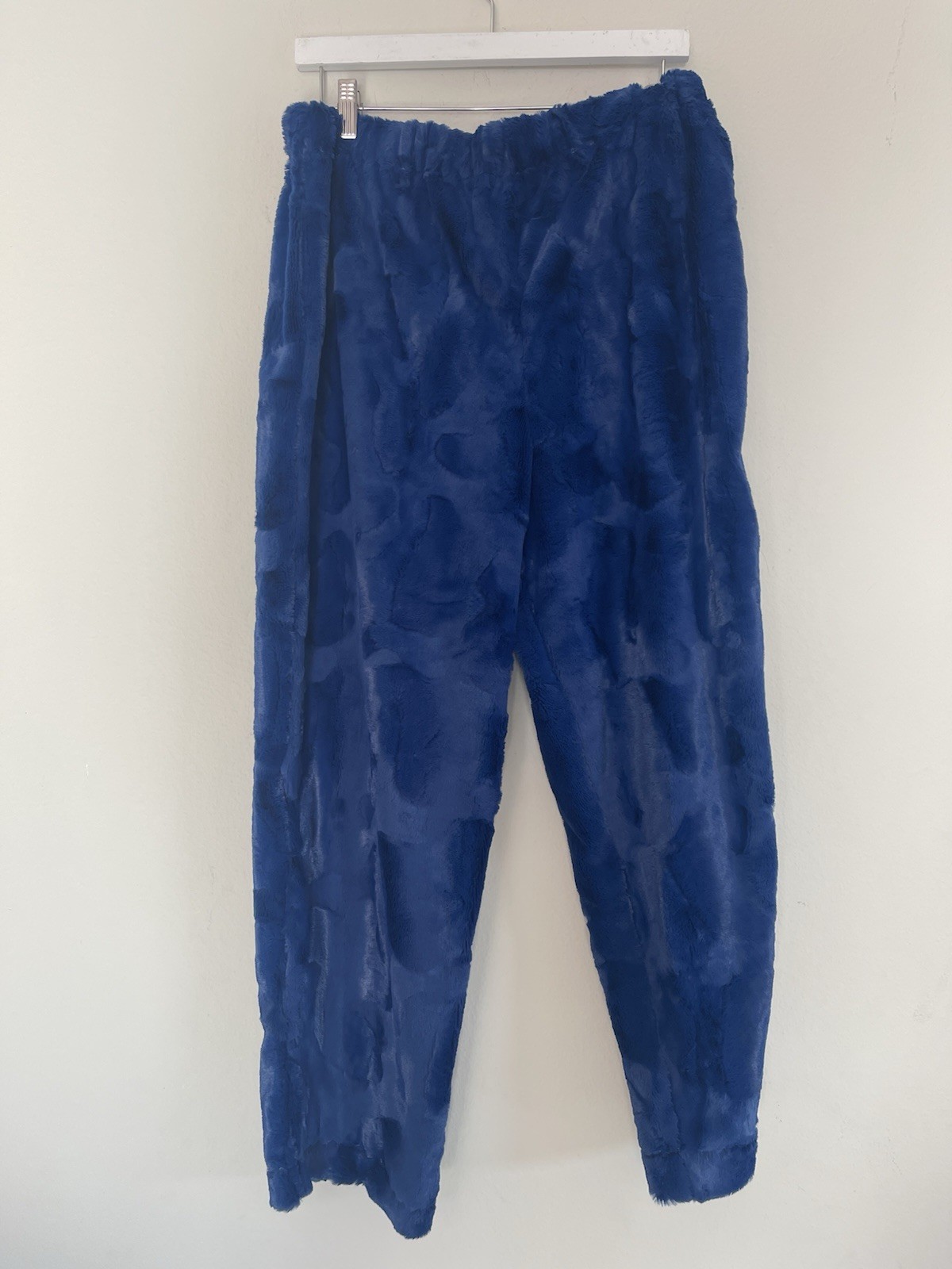 Blue Super Soft Furry Comfy Cozy Unisex Pants 30” Waist Length 39” Inseam 20”