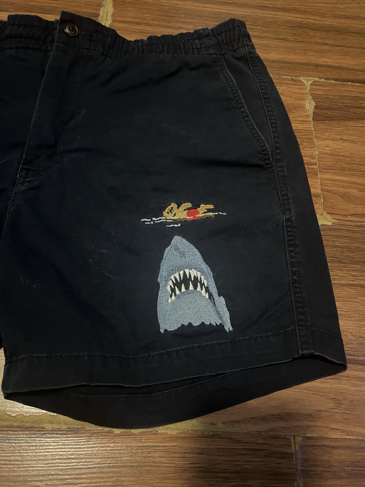 Polo Ralph Lauren Shorts Mens Medium Bear Shark Embroidery Limited Edition 5″