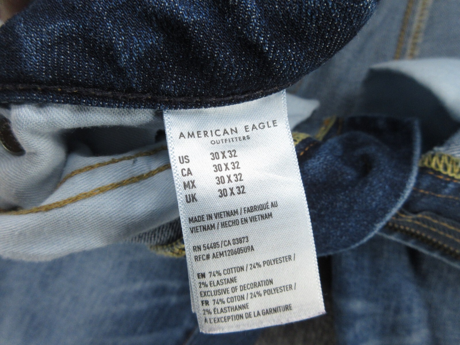 American Eagle Jeans Mens 30×32 Blue Slim Next Level Airflex Denim (FITS 31×31)