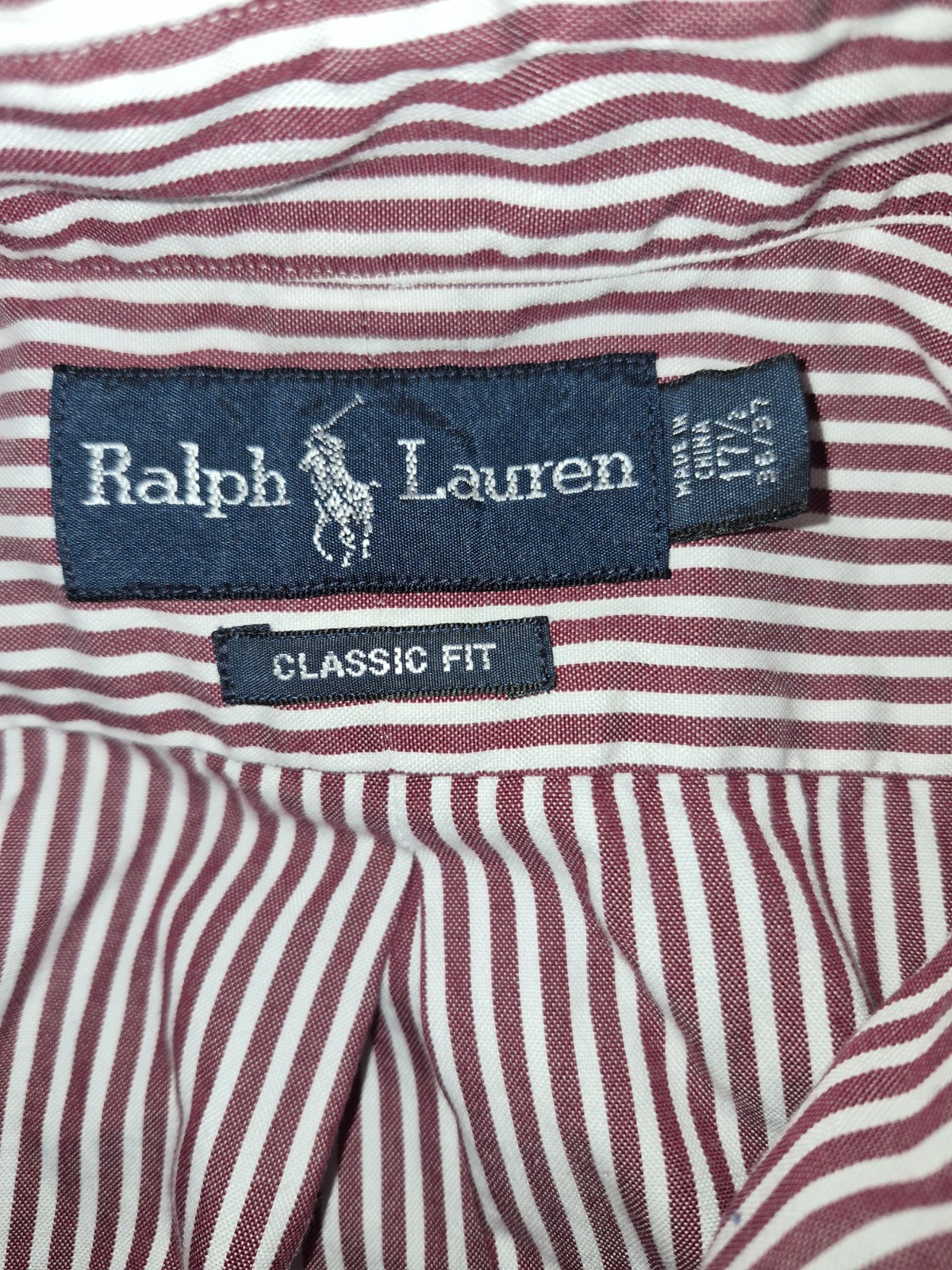 Ralph Lauren Classic Fit XL Cotton Striped Button-Up Shirt LS