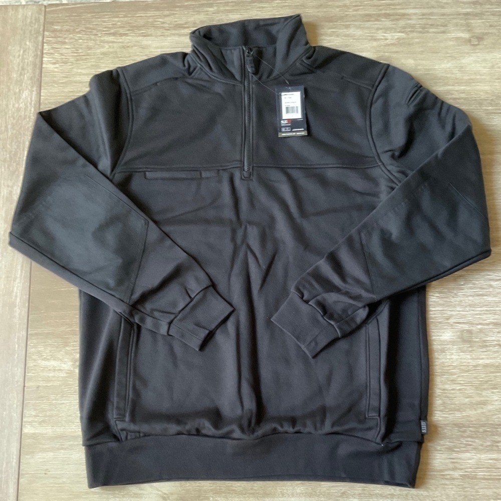 5.11 Tactical Job Shirt 1/4 Zip 2.0 Black Size Extra Large Tall New With Tags