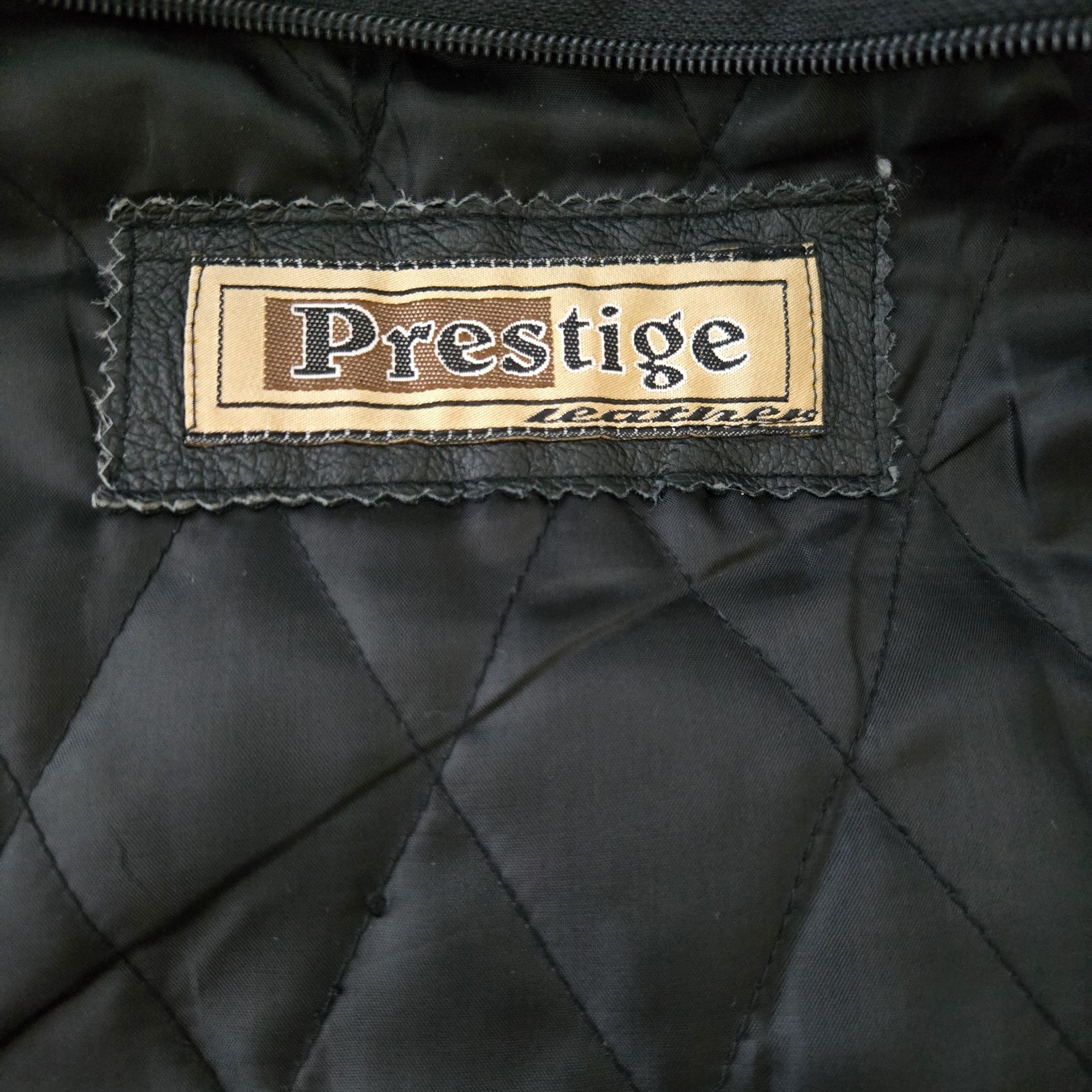Prestige Men’s L Black Genuine Leather Bomber Jacket Removable Fur Liner