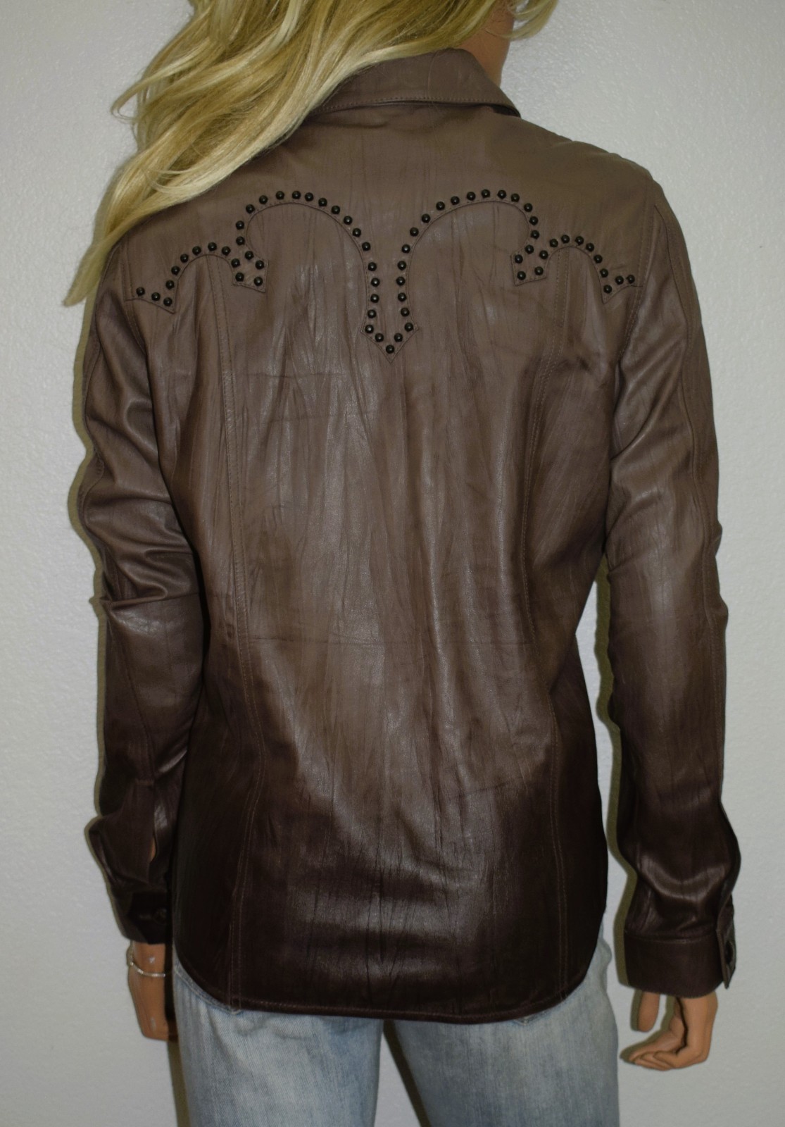 DOUBLE D RANCH Daughtry Leather Shirt Jacket Large