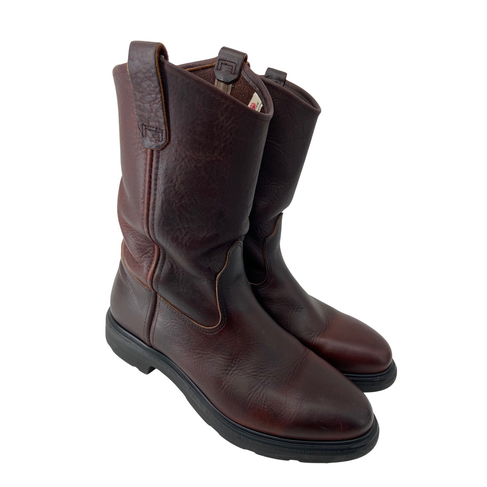 Red Wing Pecos Boots Mens 10.5 Brown 1178 Western Work Heritage Pull On Leather