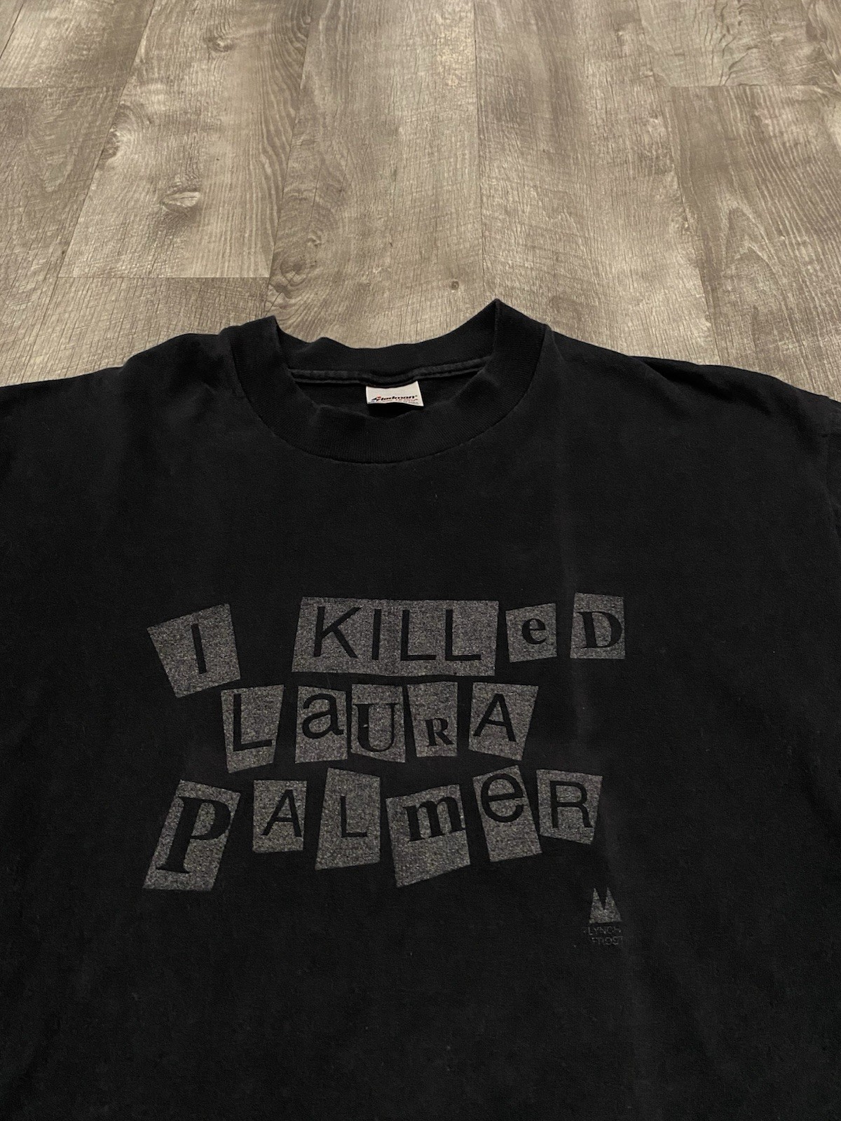 Vintage Twin Peaks I Killed Laura Palmer Ransom Letter Shirt David Lynch TV 90s