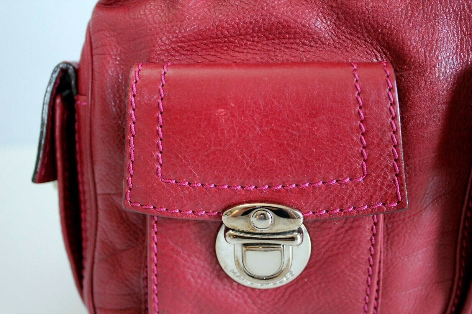 Vintage MARC JACOBS Multipocket Leather Hobo Bag in Red ~ MADE IN ITALY