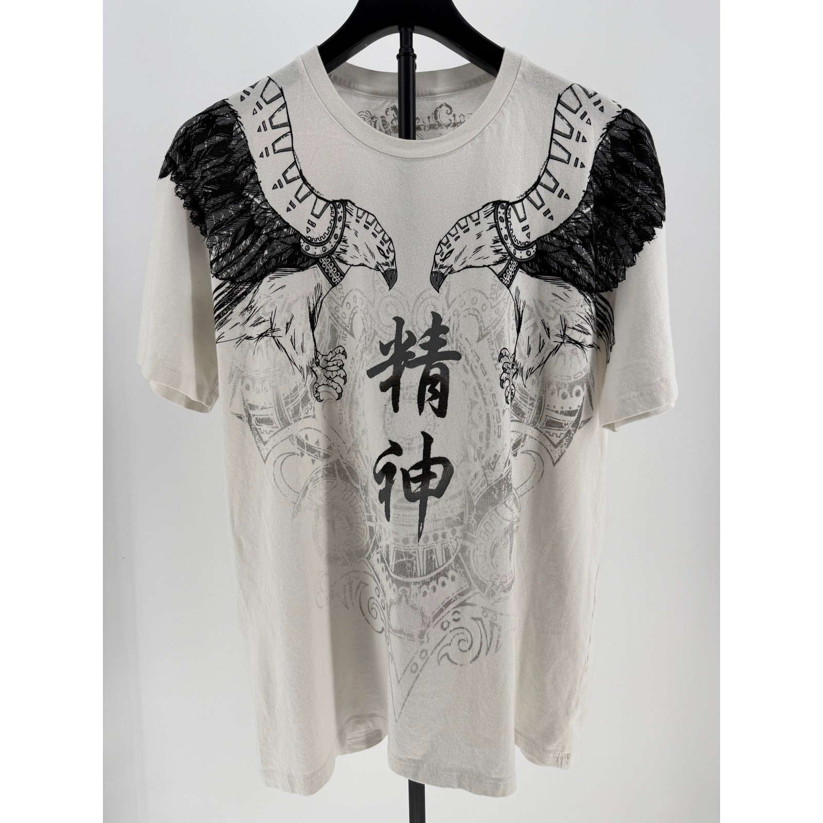Key Closet Eagle Graphic Shirt Mens L Japanese Kanji Y2K Tattoo Streetwear USA